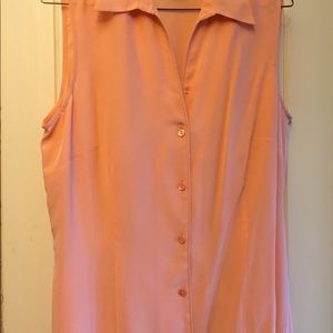 Jones Wear size 10 peach silk blouse